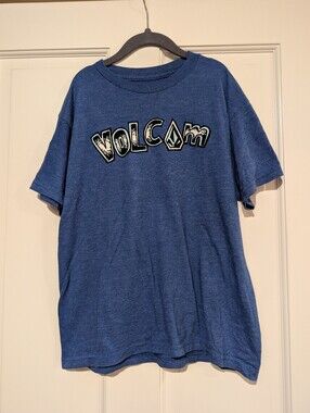 Boy's Volcom Navy Blue Logo Graphic Tee